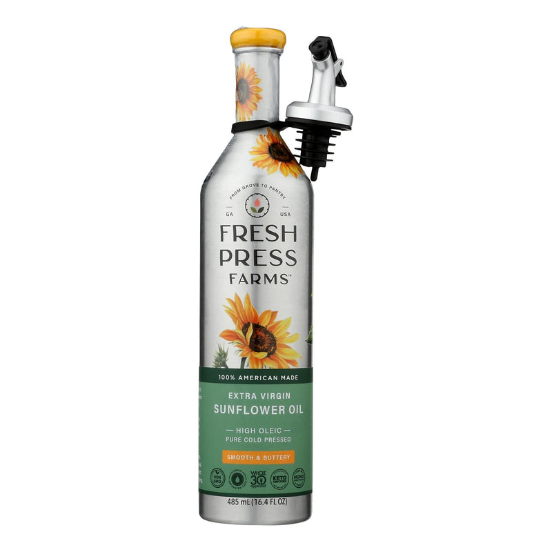 Fresh Press Farms Cold Pressed Sunflower Oil 6-16.4 oz Bottles