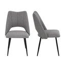 5-Piece Dining Table and Chair Set, Including 4 Grey Chairs and a Retractable Dining Table in White, Suitable For 4 to 6 People's Dining Tables, Suitable for Kitchens and Living Rooms