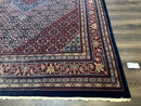 Indo Persian Bidjar Rug 9x12 Wool Handmade Carpet Dark Blue