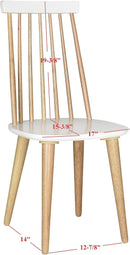 Burris Farmhouse Spindle Side Chair Natural White Set Of 2