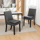 Modern Dining Chairs Set of 2, Upholstered Kitchen & Dining Room Chairs with Solid Wood Legs,Tufted Linen Fabric Chairs for Living Room, Restaurant