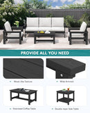 HDPE Outdoor Patio Furniture Set 7 Piece All Weather