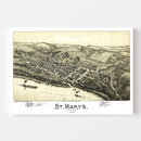 Vintage Map of St. Mary's, West Virginia 1899