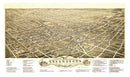Vintage Map of Greensboro, North Carolina 1891