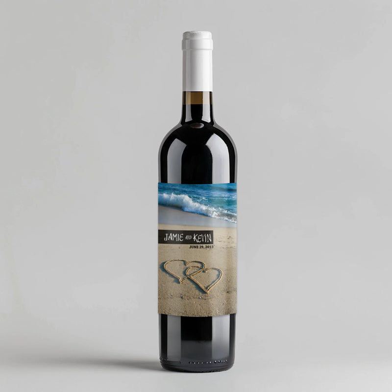 Ocean Hearts Wine Label