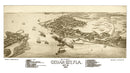 Vintage Map of Cedar Key, Florida 1884