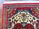 Persian Bijar Rug 2.6 x 4, Antique Carpet, Brick Red and Ivory