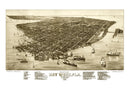 Vintage Map of Key West, Florida 1884