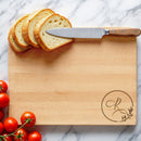 Floral Monogram Cutting Board With Juice Groove
