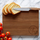 Floral Monogram Cutting Board With Juice Groove