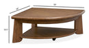 Tanner - Pie Shaped Lift Top Cocktail Table With Casters - Tawny Brown