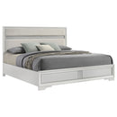 Miranda 54-inch Upholstered Eastern King Panel Bed White