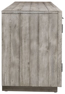 Naydell - XL TV Stand w/Fireplace Option - Gray