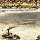 Vintage Map of Louisville, Kentucky 1876