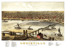 Vintage Map of Louisville, Kentucky 1876