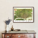 Vintage Map of Paducah, Kentucky 1889