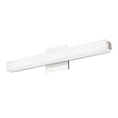 DecorBites™ Modern LED Wall Sconce with Acrylic Shade, Chrome Finish, Rectangular Vanity Lighting in Warm/White Light - 16.5"/24.5" Dia