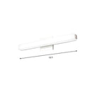DecorBites™ Modern LED Wall Sconce with Acrylic Shade, Chrome Finish, Rectangular Vanity Lighting in Warm/White Light - 16.5"/24.5" Dia