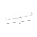 DecorBites™ Modern LED Wall Sconce with Acrylic Shade, Chrome Finish, Rectangular Vanity Lighting in Warm/White Light - 16.5"/24.5" Dia