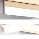 DecorBites™ Modern LED Wall Sconce with Acrylic Shade, Chrome Finish, Rectangular Vanity Lighting in Warm/White Light - 16.5"/24.5" Dia