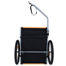 Large Folding Bike Trailer for Dogs – 120LB Capacity All-Terrain Pet Carrier, Durable Steel Frame for Cycling, Jogging, Camping & Outdoor Adventures, Black-Orange