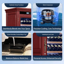 Nuvia 158-Bottle Wooden Wine Cooler Cabinet With Adjustable Temperature And Vacuum Insulation Doors (SAK91827)