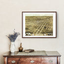 Vintage Map of Jackson, Tennessee 1870