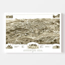 Vintage Map of Anniston, Alabama 1887