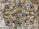 Indian Agra Rug 8x10, Wool Vintage Handmade Carpet, Gray Brown