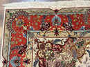 Wonderful Persian Tabriz Rug 5x7, Very Fine 440 KPSI, Ivory and Coral, Rare
