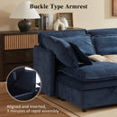 U_Style Double-Layer Cushion Modern Large U-Shaped Modular Sofa, Freely Combinable 6-Seater with Storage Function, Convertible to Sofa Bed, Perfect for Living Rooms, Offices, and Apartments