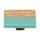 Mascot Hardware Frosted Straight Timber 2 in. Turquoise Resin Drawer Cabinet Knob