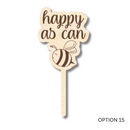 Unfinished Wood Funny Plant Stakes | 24 Options | 5" Tall | 1/8" Wood | Wood Craft Cutout