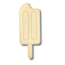 Unfinished Wood Etched Popsicle With Bite Shape | Paint By Line Crafts | up to 30" DIY