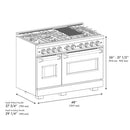 ZLINE 48"Classic Gas Range, Convection Gas Oven, Stainless Steel, CGR48