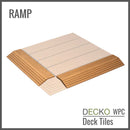 Deck Tile Ramp Edge - for Premium WPC Interlocking Tiles | DECKO (11.8" x 3.1" x 0.8") - (One Piece)