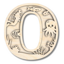 Unfinished Wood Layered Themed Letters | Ocean | A-Z | 2 Piece | up to 24"