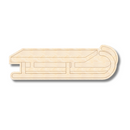 Unfinished Wood Etched Sled Shape | Paint By Line Crafts | up to 30" DIY