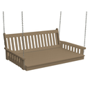 Keystone Amish Co. 4 Foot Franklin Recycled Plastic Swing Bed, Weathered Wood