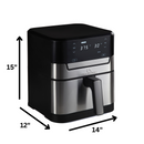 Uber Appliance Air fryer XL Premium Ceramic Coated PTFE PFOA Free - 7QT SS