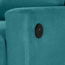 Convertible U-shaped Sectional Sofa with Storage Chaise Lounges & USB Ports, Teal, Twill Polyester, 103.9'