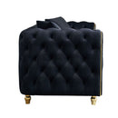86'' W Luxury Modern Tufted Sofa with 2pcs of toss pillows for Living Room ,Bedroom,Black Color