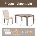 Rustic Dining Table Set Six NailheadAccents Chairs