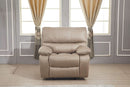 Taupe Microfiber Reclining Sofa Set for Living Room