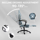 Blue Gaming Chair With Pocket Spring Cushion For Long Gaming Sessions