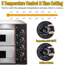 16-Inch Commercial Stainless Steel Double Deck 3000W 110V Electric Pizza Oven (SAK85429)