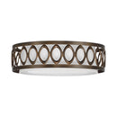 16" Modern Brown LED Flush Mount Lighting
