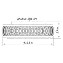 16" Modern Brown LED Flush Mount Lighting