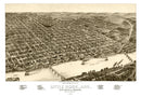 Vintage Map of Little Rock, Arkansas 1887
