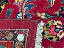 Red Persian Mashad Rug 10x13 - Floral Medallion Signed By Masterweaver